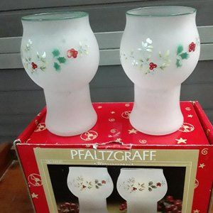 Vintage PFALTZGRAFF Mini Floating Pillar Candle Holders - Set of Two